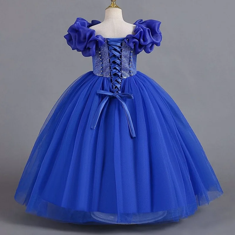 Girls-Pearl-Sequin-Princess-Dress-4-12-Fashion-Off-Shoulder-Bunny-Dress-Banquet-High-end-Lacing-5