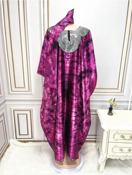 African Wedding Party Dresses for Women Summer African Short Sleeve V-neck Sequined Plus Size Long Dress Traditional Clothing