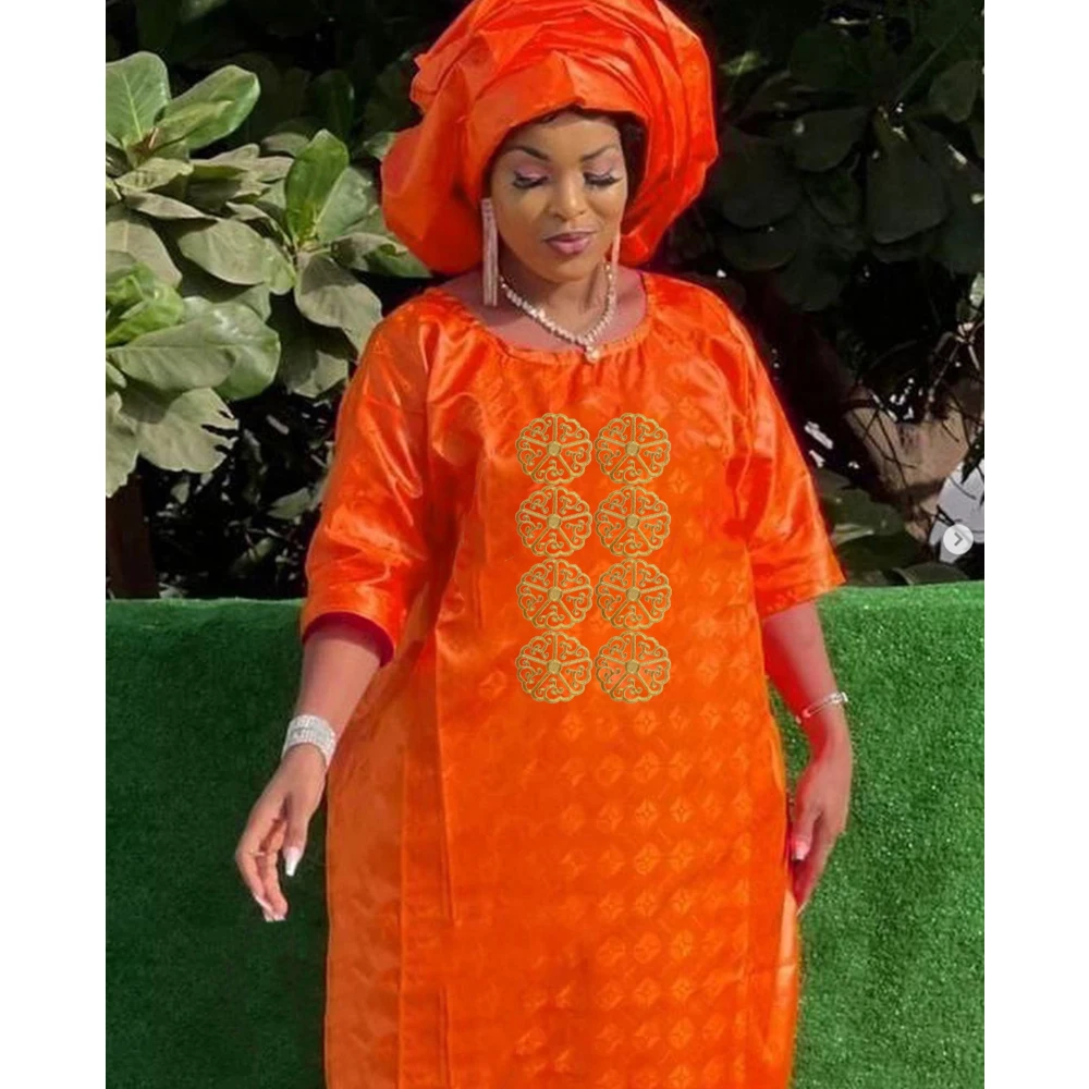 African-Women-Bazin-Robe-Mix-Size-Yellow-Embroidery-Basin-Riche-Dashiki-Robe-For-Nigerian-Ankara-Bride-4