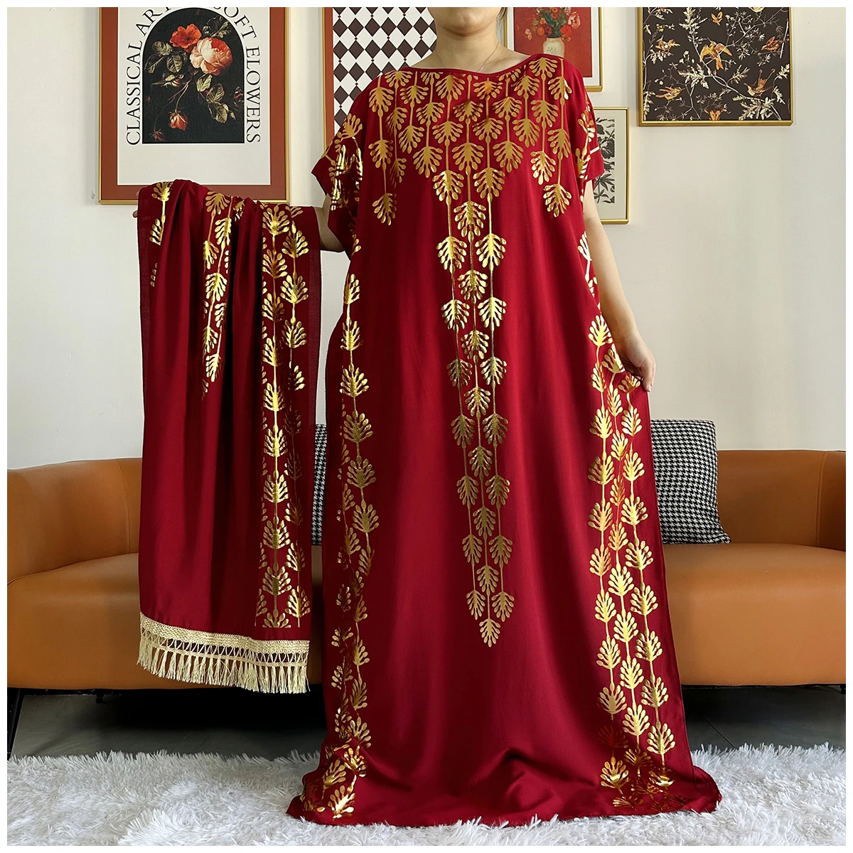 Muslim-Abayas-For-Women-Dubai-Stretch-Print-Hot-Stamping-Loose-Fit-Elegant-Dresses-Caftan-Marocain-Femme-4